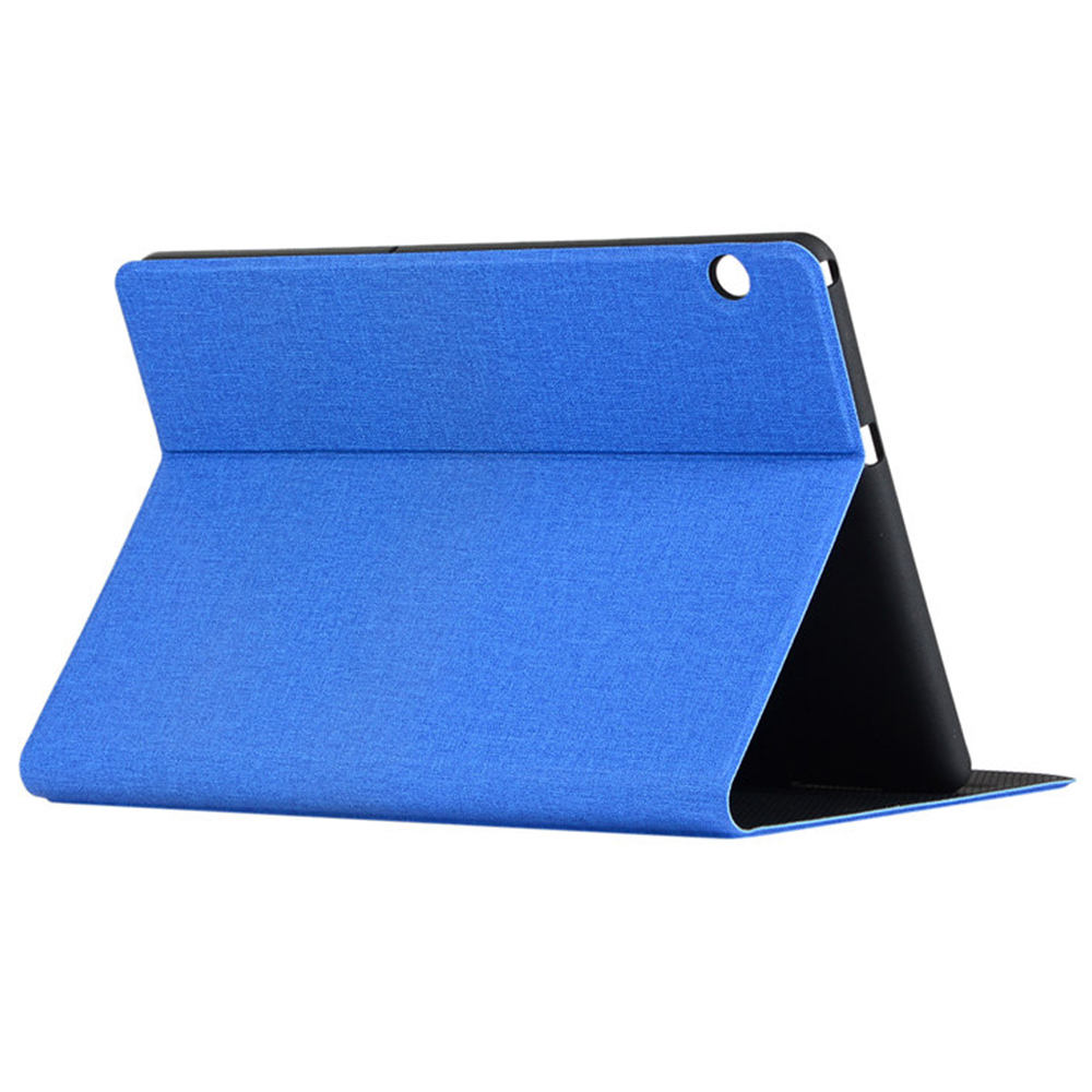 Case Huawei MediaPad T5 10 #เคสฝาพับหนัง PU ผิวเนื้อผ้าพับตั้งได้สีสันสวยงาม