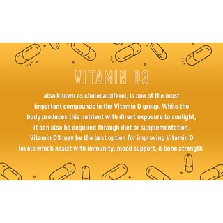 21st Century® Vitamin D3: 10mcg (400IU), 250 mcg (10,000IU), 10mcg (400IU), 50 mcg (2000 IU), 125 mcg (5000 IU) วิตามินดี