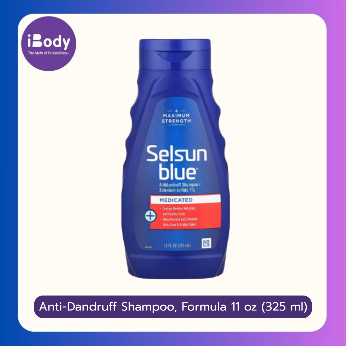 80% Sale!!!EXP.10/2024 Selsun Blue® Men's Care Medicated Antidandruff Shampoo, Maximum Strength Scalp Treatment With Selenium Sulfide แชมพูขจัดรังแค สำหรับผู้ชาย