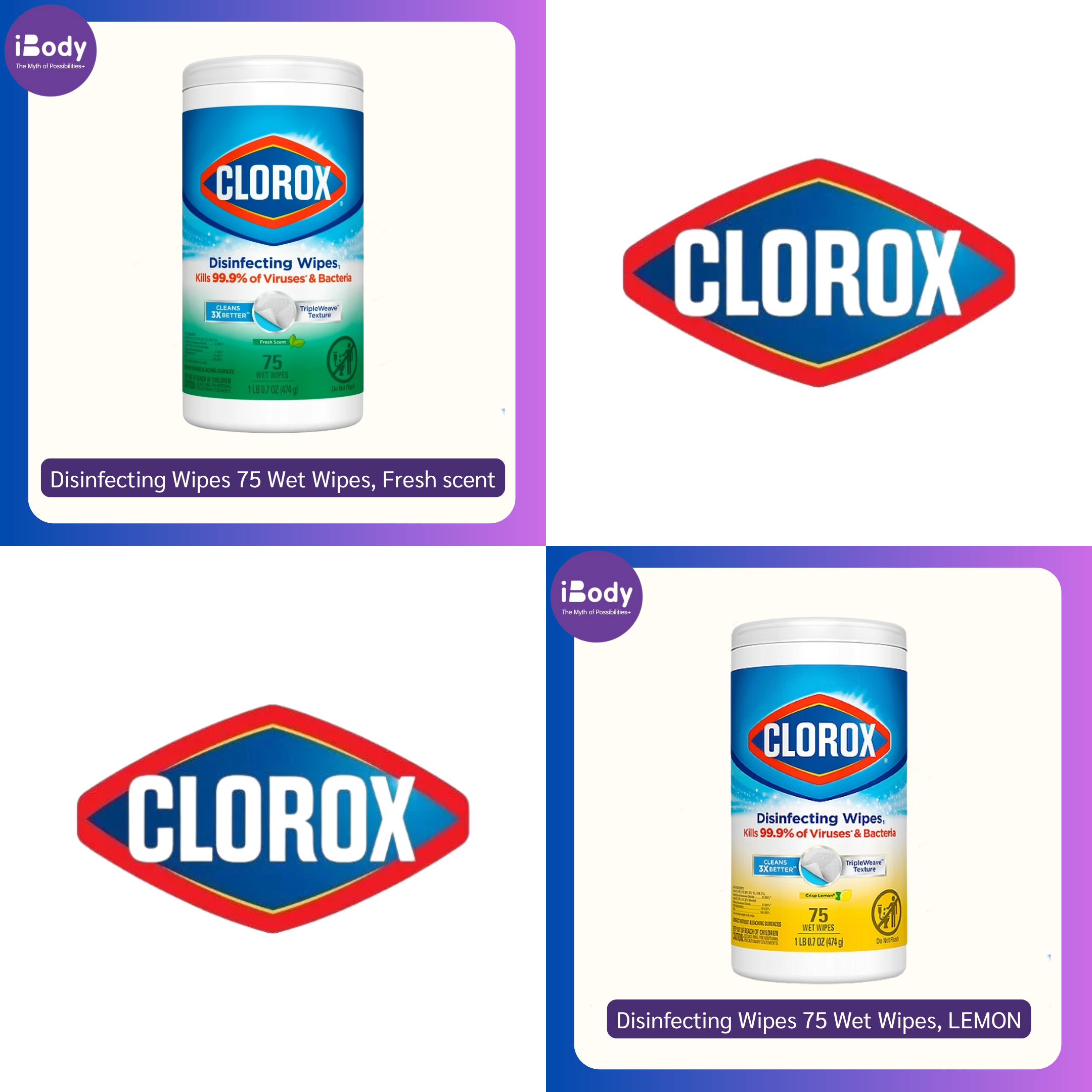 (Pre Order) Clorox® Disinfecting Wipes 75 Wet Wipes ทิชชู่เปียกทำความสะอาด อเนกประสงค์