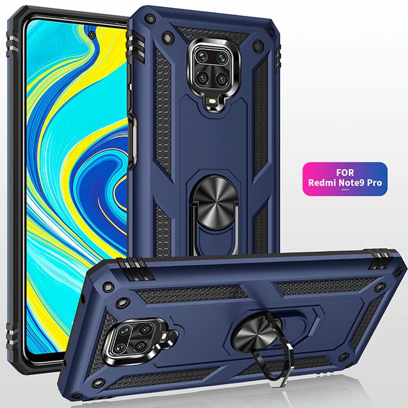 เคส Redmi Note 9 Pro/Redmi Note 9S #เคสฝาหลัง Hybrid TPU+PC มีแหวนสวมนิ้ว