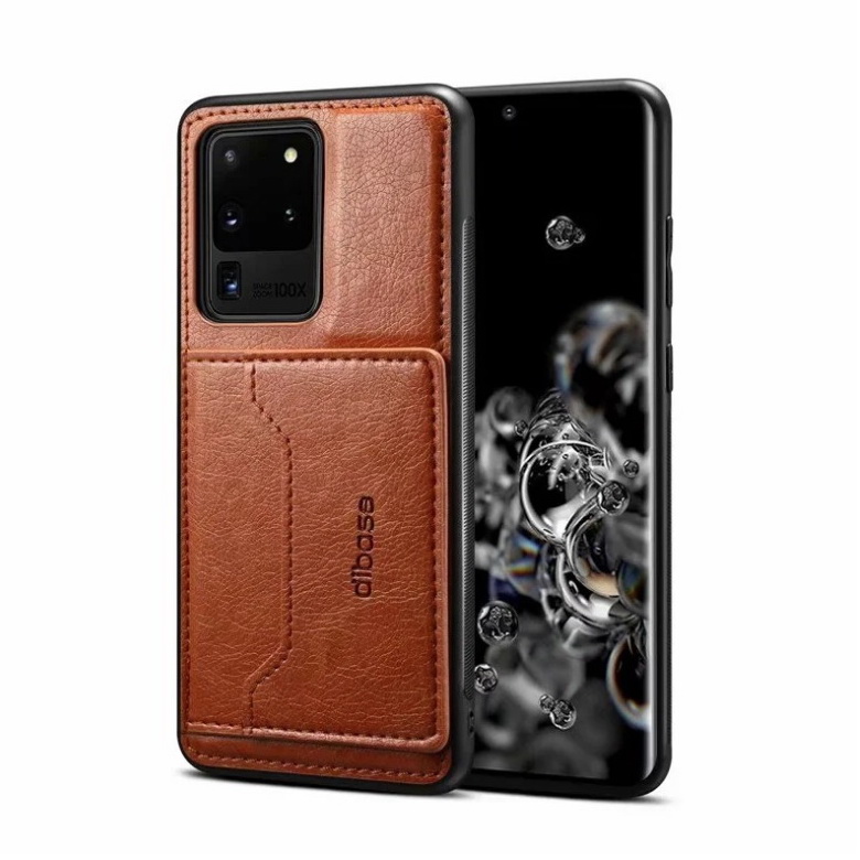 เคส Samsung Galaxy S20 Ultra / S20 Ultra 5G #เคสฝาหลัง TPU เคลือบหนัง PU Crazy Horse Leather Coated PC + TPU Hybrid