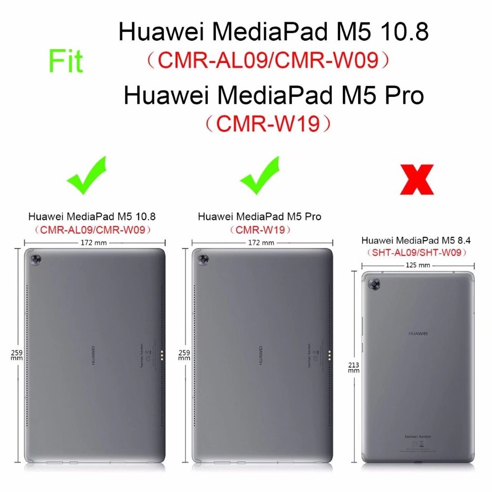 Case Huawei MediaPad M5 Pro 10.8 นิ้ว #เคสฝาพับหนัง PU พิมพ์ลาย Protective PU Leather Stnad Case