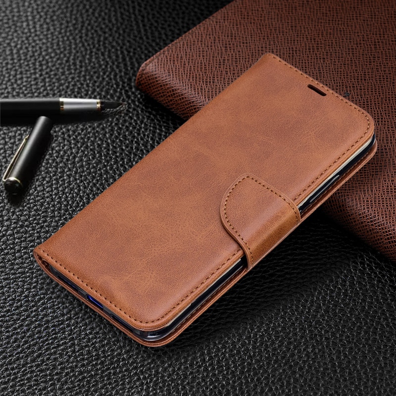 เคส Huawei Y9 Prime 2019 #เคสฝาพับหนัง PU สไตล์กระเป๋าสตางค์ Matte PU Leather Wallet
