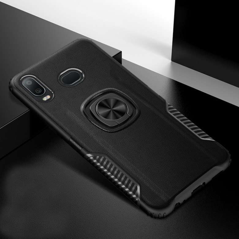 Case Samsung Galaxy A8 Star #เคสฝาหลัง Hybrid Hybrid PC + TPU มีแหวนนิ้ว
