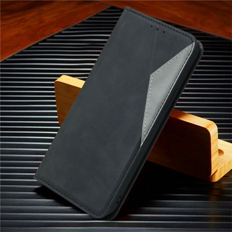 เคส Samsung Galaxy A70#เคสฝาพับหนัง PU มีช่องเสียบ ID บัตรอื่นๆในตัว Geometric Pattern Leather Card Holder Protective
