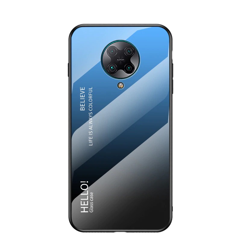 เคส Redmi Note 9T 5G #เคสฝาหลัง Gradient Color Glass + PC + TPU Hybrid Case