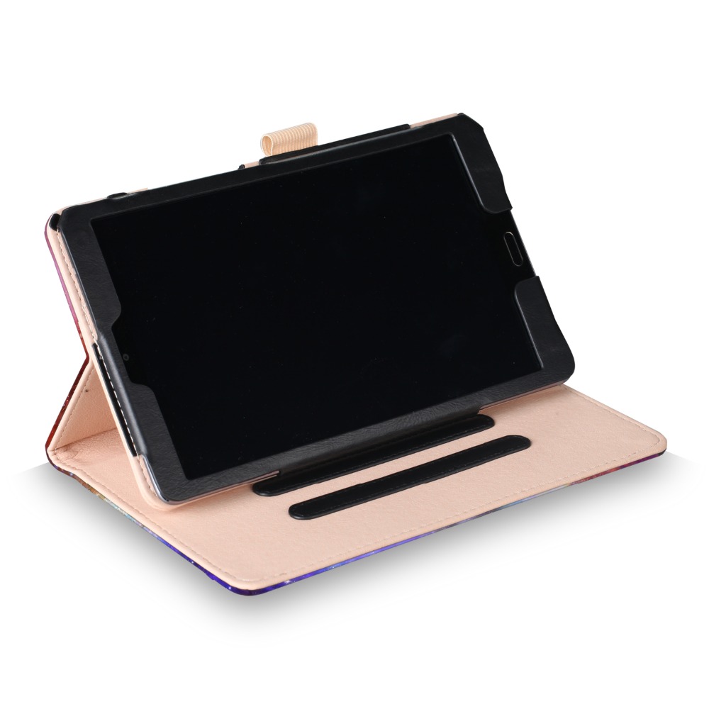 Case Huawei MediaPad M5 8.4 นิ้ว #เคสฝาพับหนัง PU พิมพ์ลายมีแถบยืดหยุ่นสวมนิ้ว Pattern Printing Pocket Front PU Leather with Elastic Band