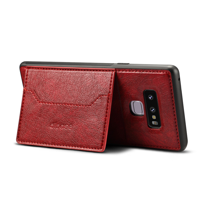 Case Samsung Galaxy Note 9 #เคสฝาหลัง TPU เคลือบหนัง PU Crazy Horse Leather Coated PC + TPU Hybrid