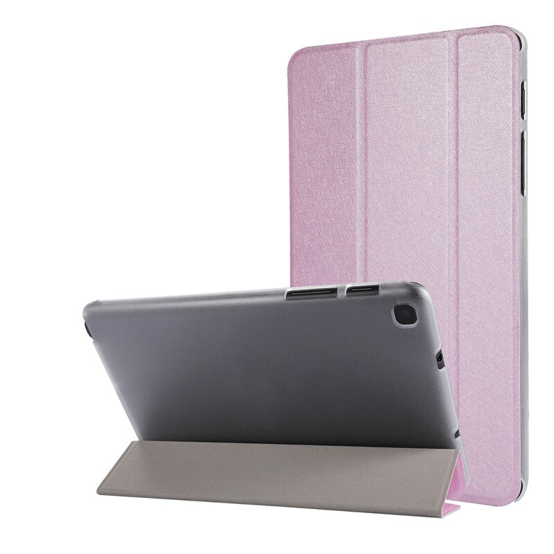 Case Samsung Galaxy Tab A 8 (2019) with S Pen P200 P205 #เคสฝาพับหนัง PU พับสามพับ Silk Texture Leather Stand Case
