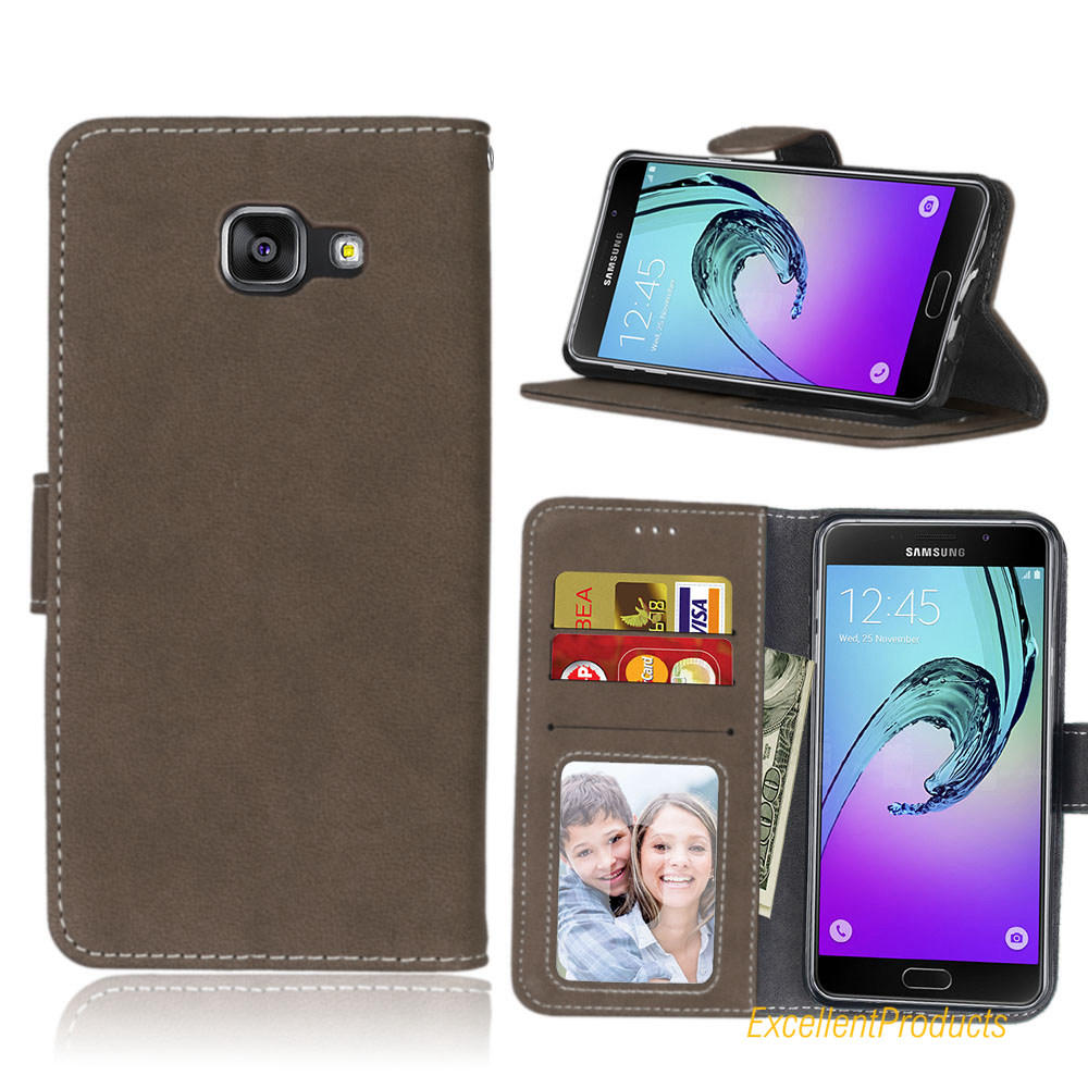 เคส Samsung Galaxy A7(2016) #เคสฝาพับสไตล์กระเป๋าสตางค์หนังย้อนยุคแบบ Retro #เคสคุณภาพดีราคาถูก