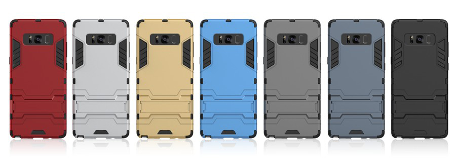 Case Samsung Galaxy Note 8 #เคสฝาหลัง Cool Guard ไฮบริด พลาสติก+TPU มีขาตั้งในตัว