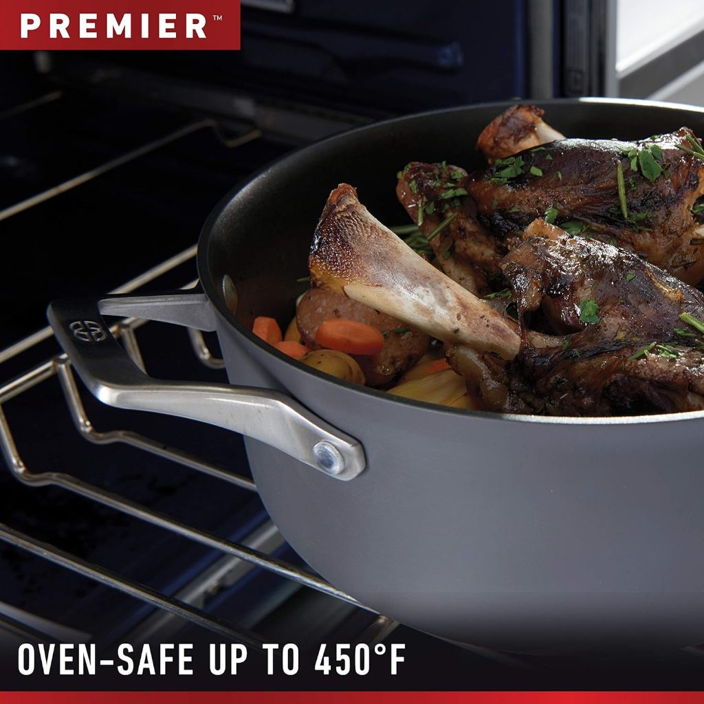 (Pre Order) Calphalon® Premier Hard-Anodized Nonstick 10-Inch and 12-Inch Fry Pan คาลฟาลอน พรีเมี่ยม ชุดกระทะ ขนาด 10 และ 12 นิ้ว