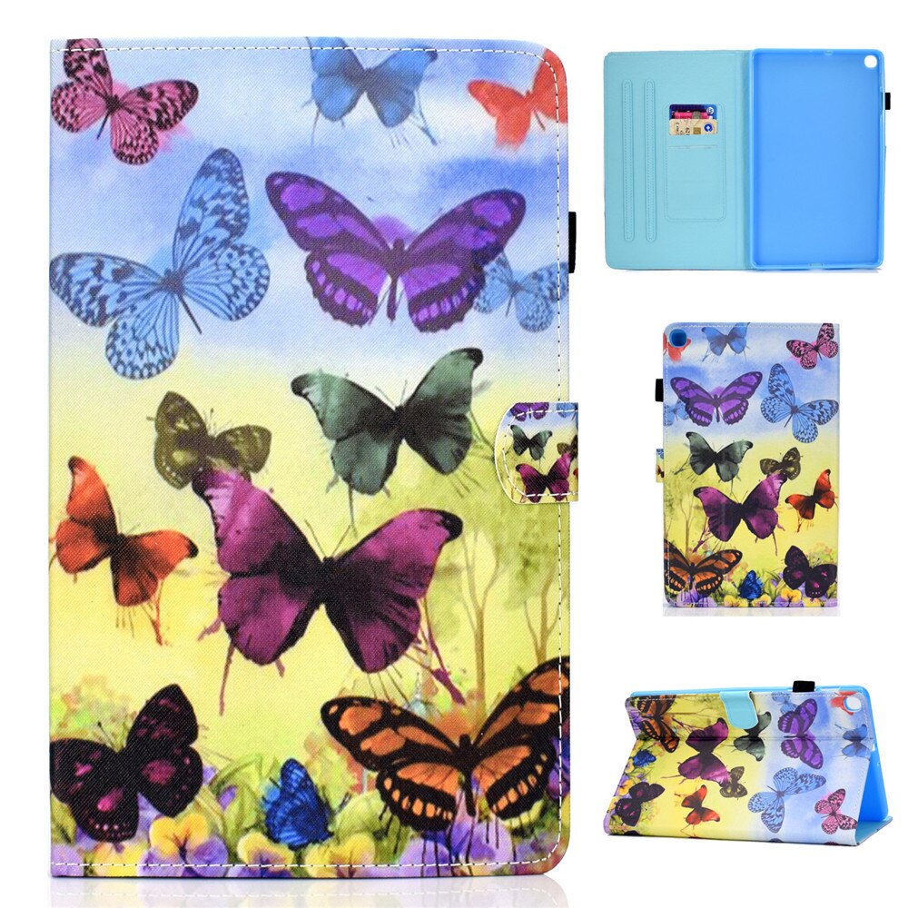 Case Samsung Galaxy Tab S6 Lite 10.4 SM-P610 P615 P617 #เคสฝาพับหนัง PU พิมพ์ลาย Pattern Printing PU Leather Flip