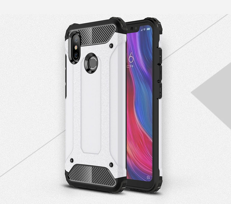 Case Xiaomi Mi 8 (6.21 นิ้ว) #เคสฝาหลังเกราะป้องกัน ไฮบริด พลาสติก+TPU