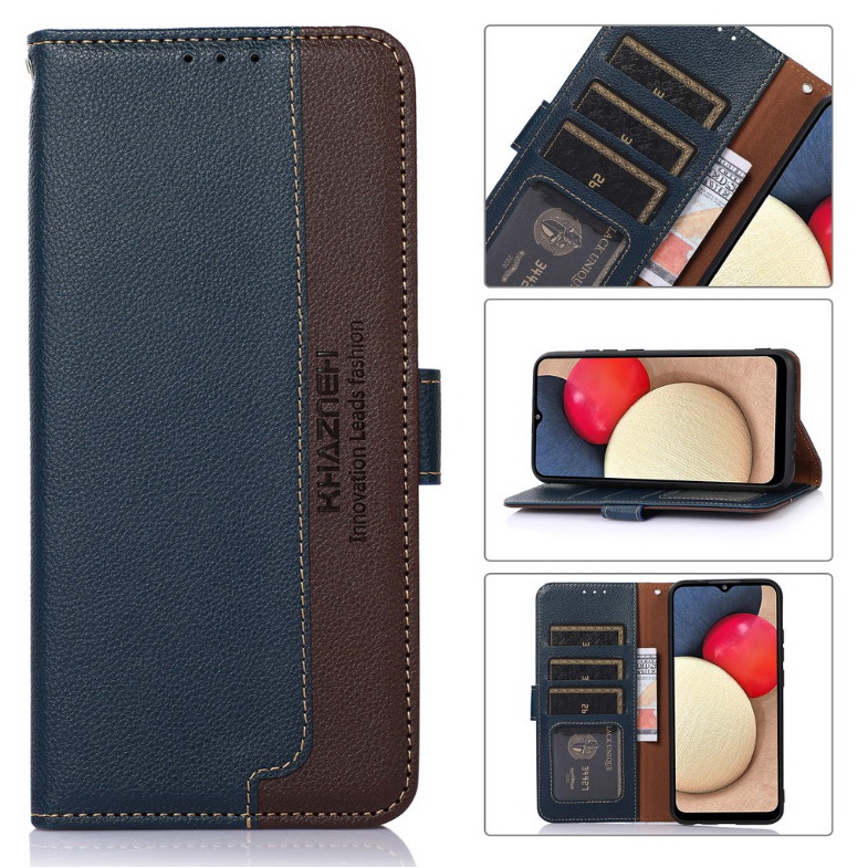 เคส Xiaomi Mi 11 #เคสฝาพับหนัง PU สไตล์กระเป๋าสตางค์สีทูโทนพร้อมช่องใส่การ์ด Luxury Flip Stand Card Phone Leather Wallet Cover Casing
