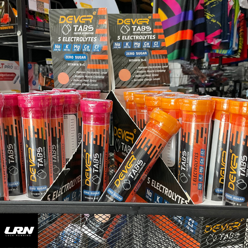 DEVER TABS เกลือแร่ในรูปแบบเม็ดฟู่ละลายน้ำ เม็ดฟู่เกลือแร่ ป้องกันตะคริว สำหรับวิ่งออกกำลังกาย (Z03)