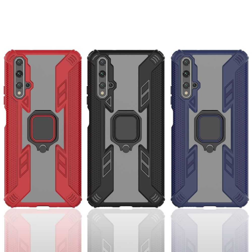Case Huawei Nova 5T #เคสฝาหลังพลาสติกแข็ง +TPU Hybrid Case มีแหวนสวมนิ้วโลหะ