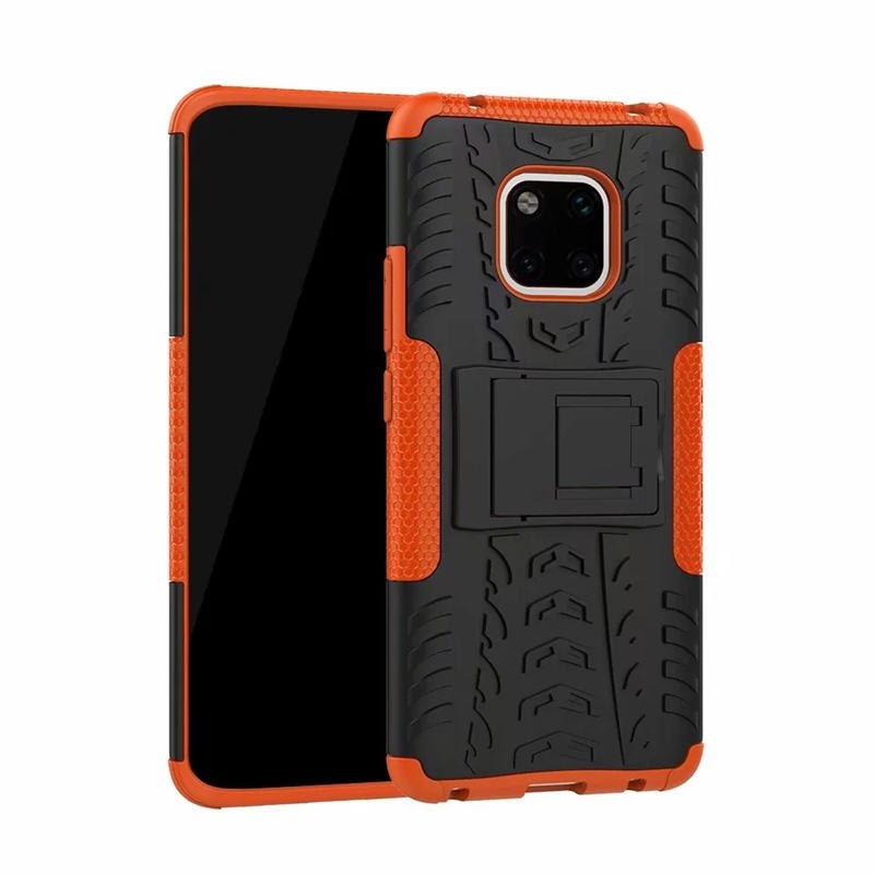 Case Huawei Mate 20 Pro #เคสฝาหลังกันลื่น Cool Tyre Pattern Kickstand (PC + TPU)