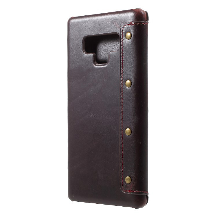 เคส Samsung Galaxy Note 9 #เคสฝาพับแบบกระเป๋าสตางค์หนังแท้ Vintage Genuine Leather Wallet
