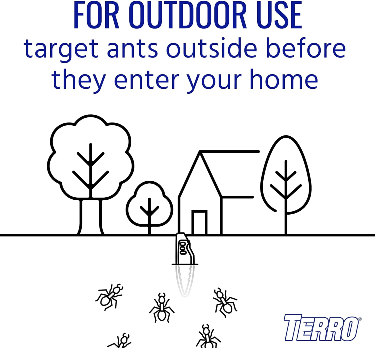 TERRO® T1813 Outdoor Liquid Ant Bait Stakes 8 Bait Stakes ผลิตภัณฑ์กำจัดมด เหยื่อมด