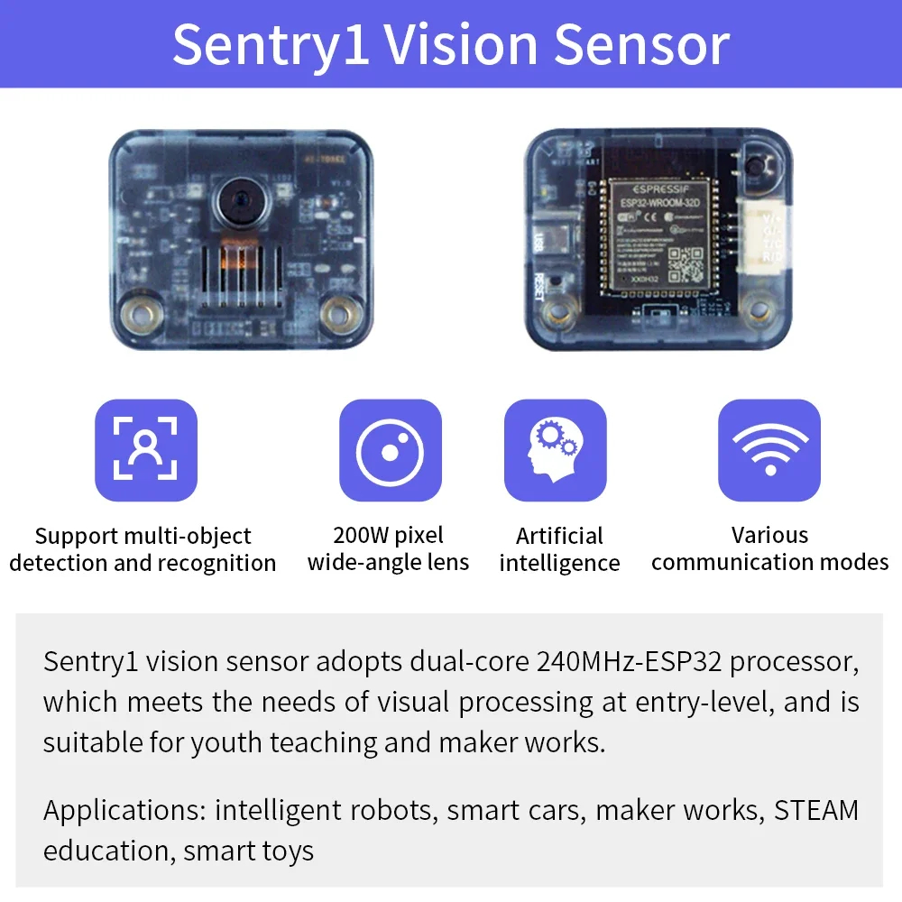 กล้องตรวจจับภาพ AI wid capture Camera Keyestudio Sentry Vision 2 Sensor