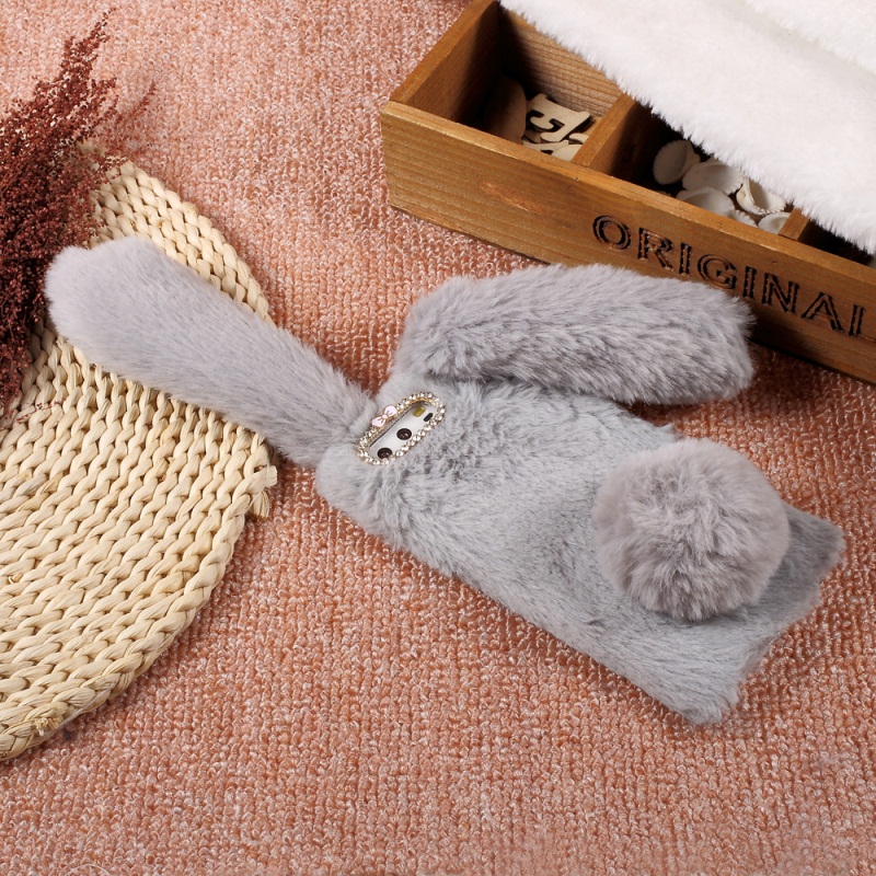 เคส Huawei P10 Plus เคสฝาหลัง Bunny Design Warm Fur TPU Rhinestone