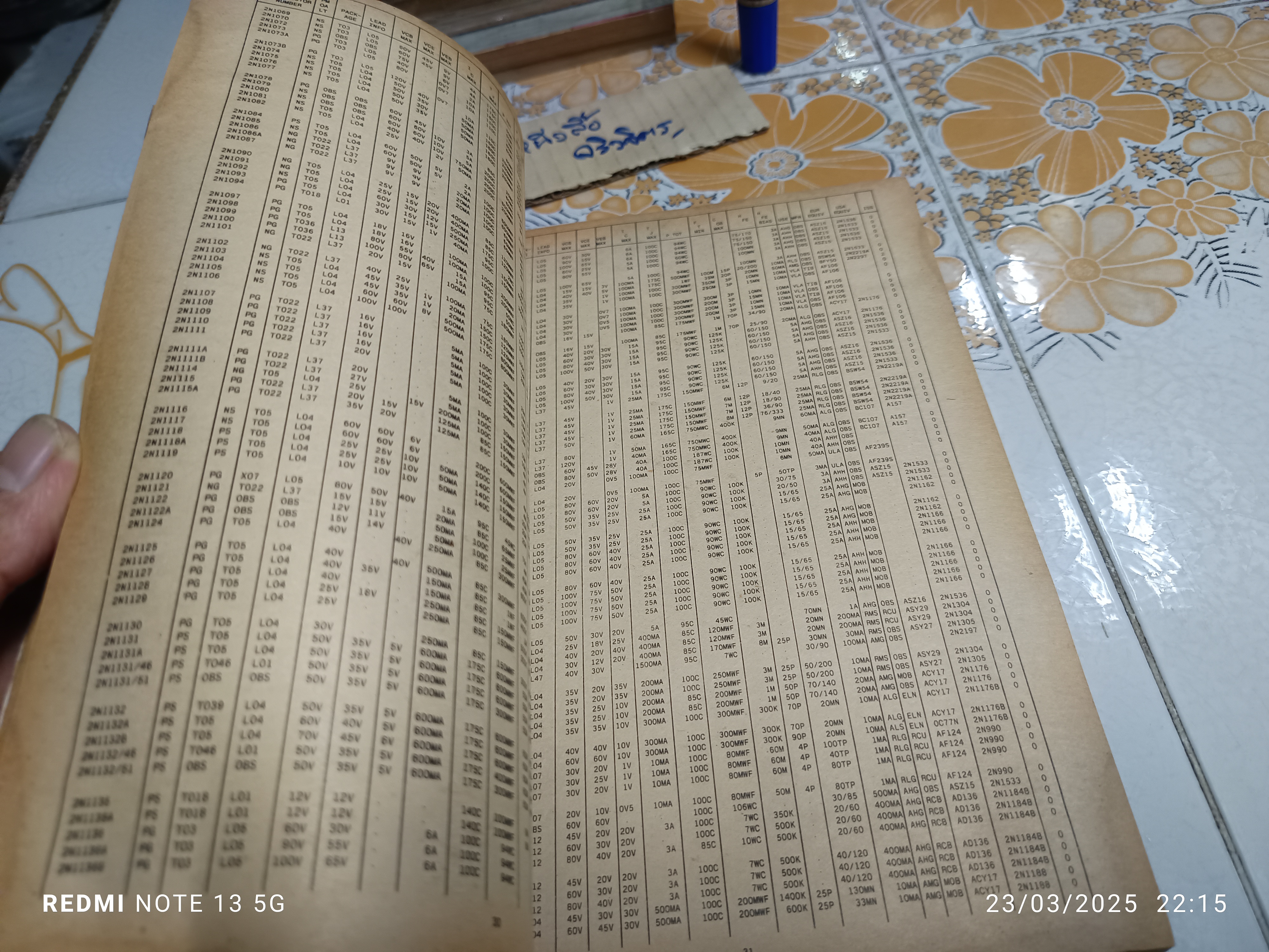 คู่มือ ทรานซิสเตอร์ Transistor data book สำนักพิมพ์ซีเอ็ด พิมพ์ครั้งที่ 8/2531