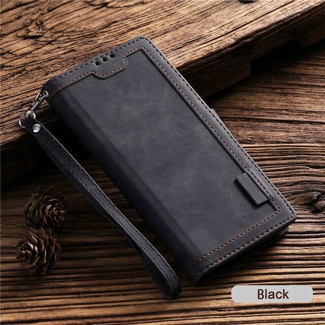 เคส Xiaomi Mi 10T Pro #เคสแบบฝาพับหนัง PU แบบกระเป๋าสตางค์ Retro Style Splicing Leather Cover Wallet