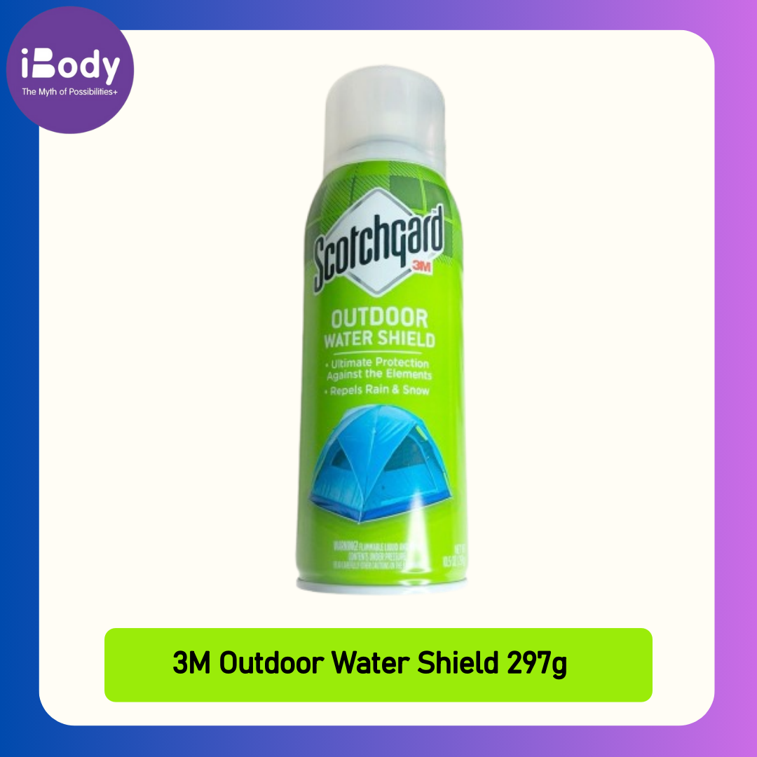 (Scotchgard) 3M Outdoor Water Shield 297g สเปรย์เคลือบกันน้ำ เหมาะสำหรับเสื้อผ้า เต็นท์, เป้, ผ้าใบ, โพลีเอสเตอร์
