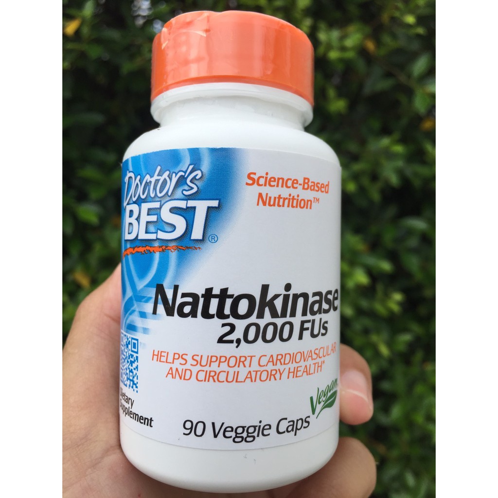 Doctor's Best® Nattokinase 2,000 FUs 90 Veggie Caps นัตโตะ สกัดจากถั่วเหลืองหมักของญี่ปุ่น บำรุงหัวใจและหลอดเลือด