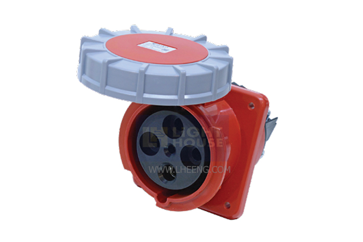 HTN-3341 "DAKO PLUG" เต้ารับฝังเฉียงกันน้ำ (3P+E) 63A IP67