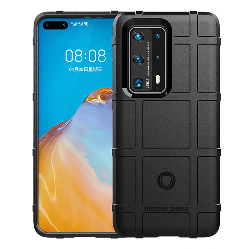 Case Huawei P40 Pro #เคสฝาหลัง Rugged Shield Series Soft Silicone Shock Absorption Matte กันกระแทก