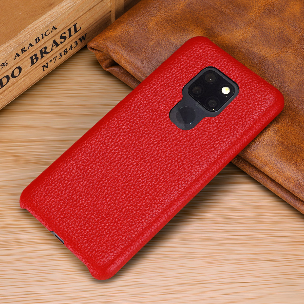 Case Huawei Mate 20 X #เคสฝาหลังหุ้มหนังวัวแท้คุณภาพดี Top Layer Cowhide Leather Coated Plastic