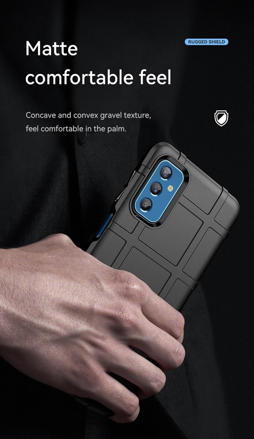 เคส Samsung Galaxy M52 5G#เคสฝาหลัง Rugged Shield Series Soft Silicone Shock Absorption Matte กันกระแทก
