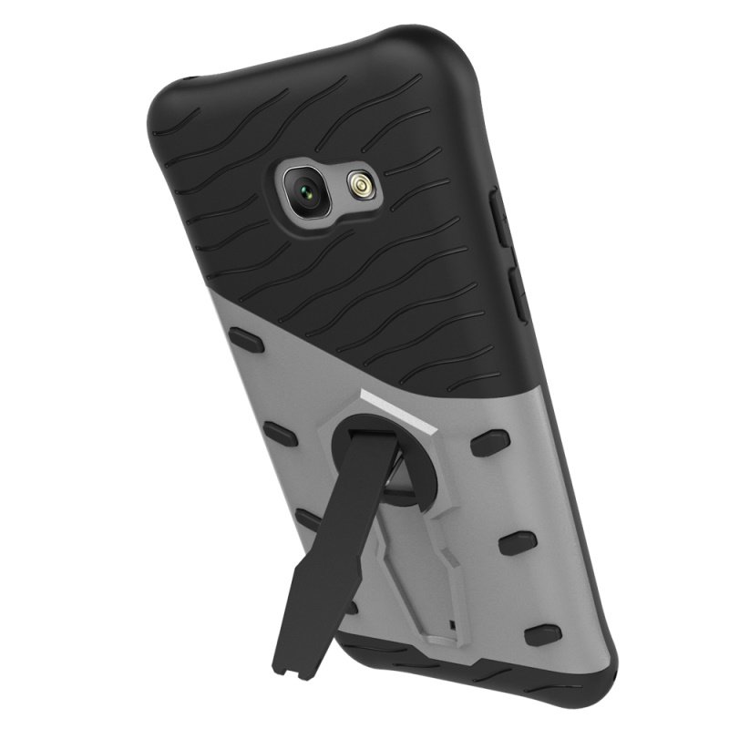 เคส Samsung A5 2017 #เคสฝาหลัง Armor Kickstand PC TPU Hybrid - สีแดง พร้อมส่ง