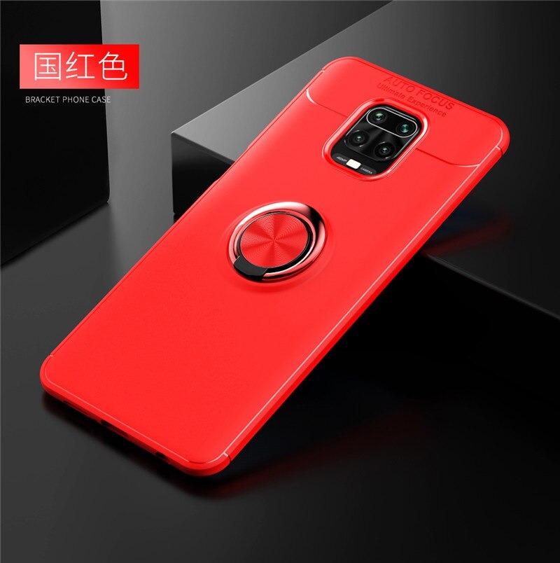 Case Redmi Note 9 Pro/Redmi Note 9S #เคสฝาหลัง Soft TPU Finger Ring Kickstand (แผ่นโลหะแบบ Built-in) Soft TPU