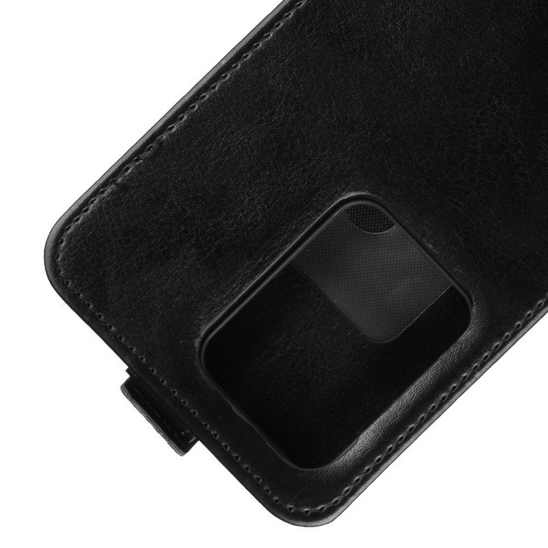 เคส Samsung Galaxy S20 Ultra / S20 Ultra 5G #เคสฝาพับหนัง PU Crazy Horse แนวตั้ง พร้อมช่องเสียบการ์ด