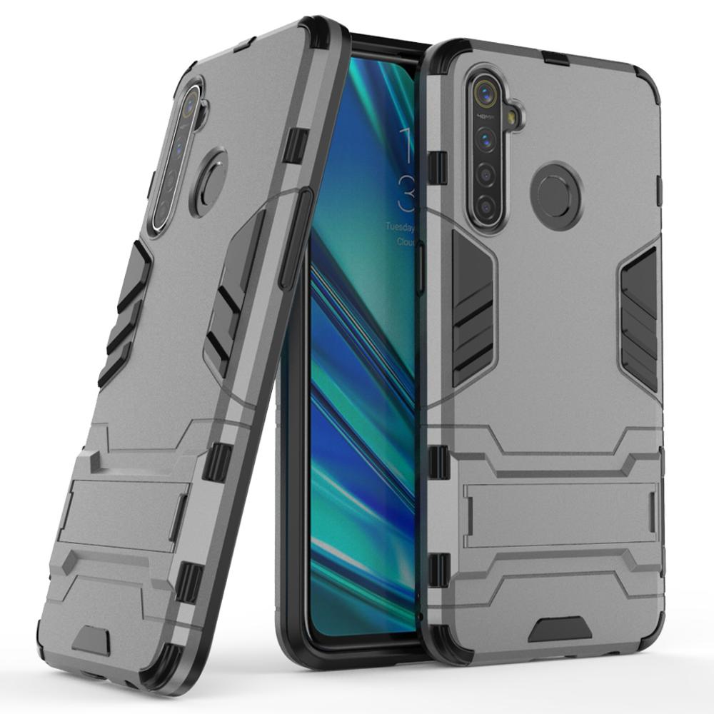 Case Realme 5/5s #เคสฝาหลังพลาสติก ไฮบริด TPU + Kickstand