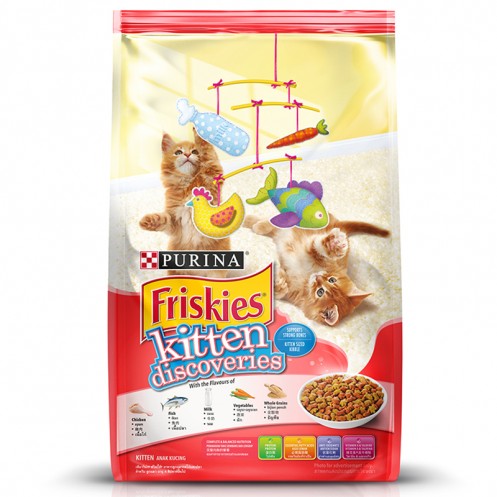 Friskies อาหารเม็ดลูกแมว 1.1kg (ชมพู)