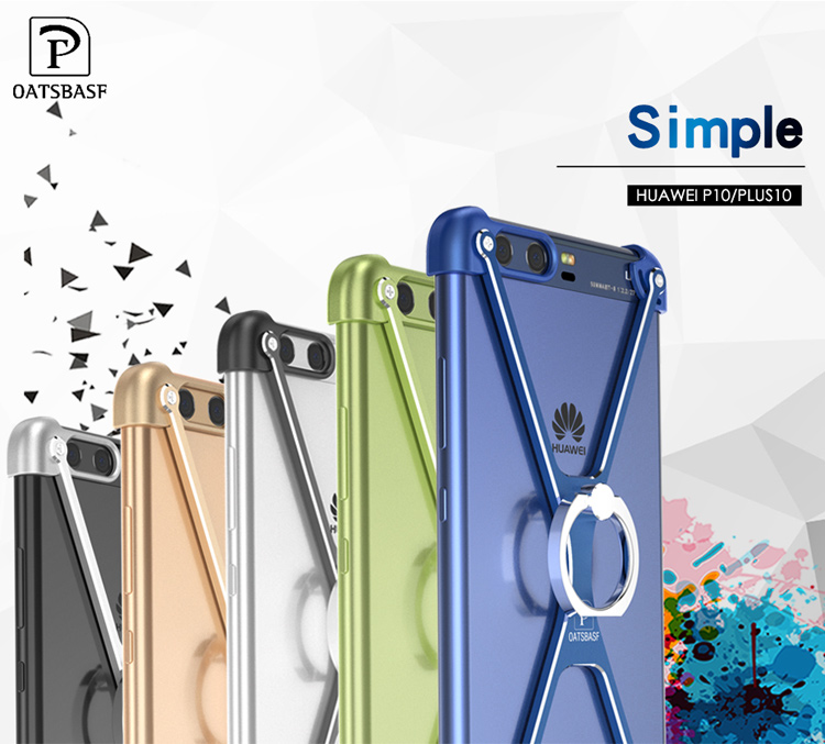 Case Huawei P10 Plus OATSBASF อลูมิเนียมอัลลอยด์ O-Ring Kickstand