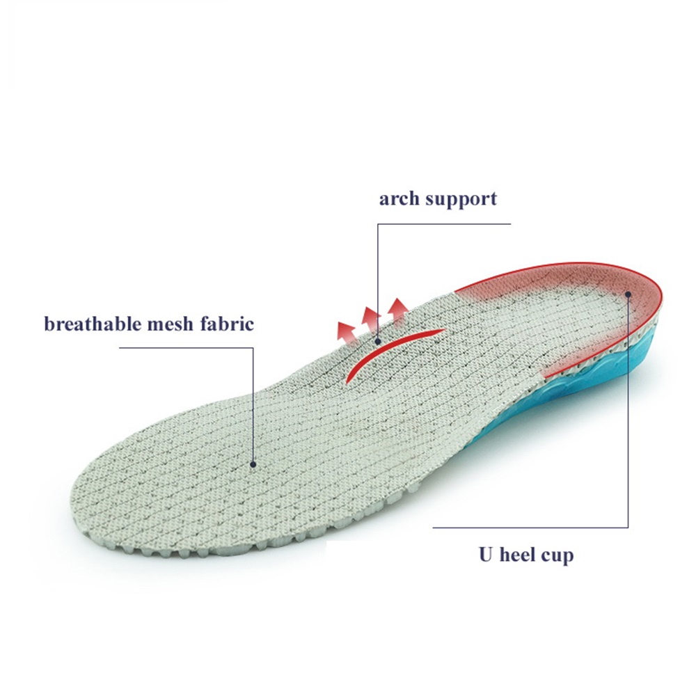 แผ่นรองพื้นรองเท้ากันกระแทก สำหรับวิ่ง Spring insole sport running (O6)