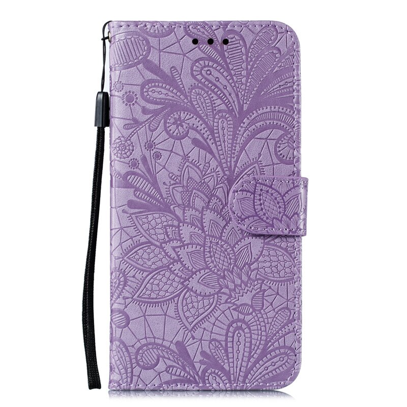 Case Samsung Galaxy Note 10 Lite #เคสฝาพับหนัง PU ผิวลายนูน Embossed Flower Leather Wallet