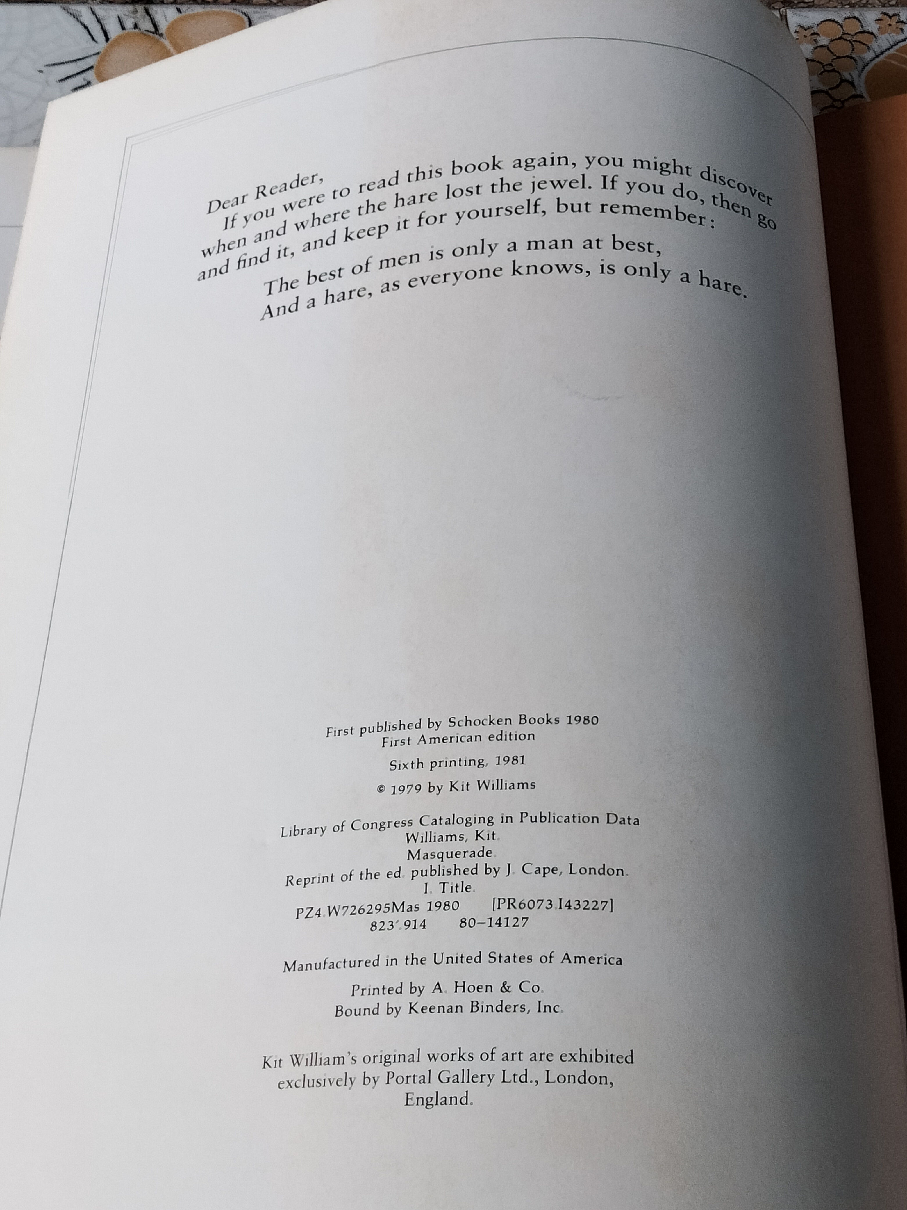 MASQUERADE และผลงานของ KIT WILLIAMS อีก 1 เล่ม (ขายรวม 2 เล่ม)