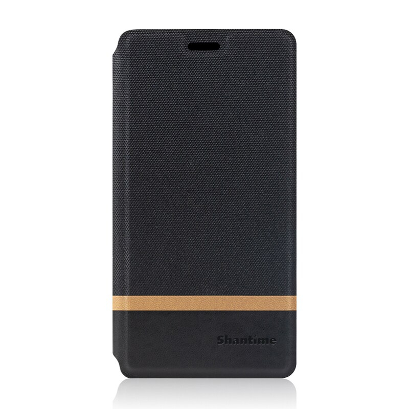 เคส Samsung Galaxy A9 (2018) #เคสฝาพับหนัง PU เคลือบผิวผ้าออกแบบสี Contrast คุณภาพดี Canvas PU Leather Phone Bag Case