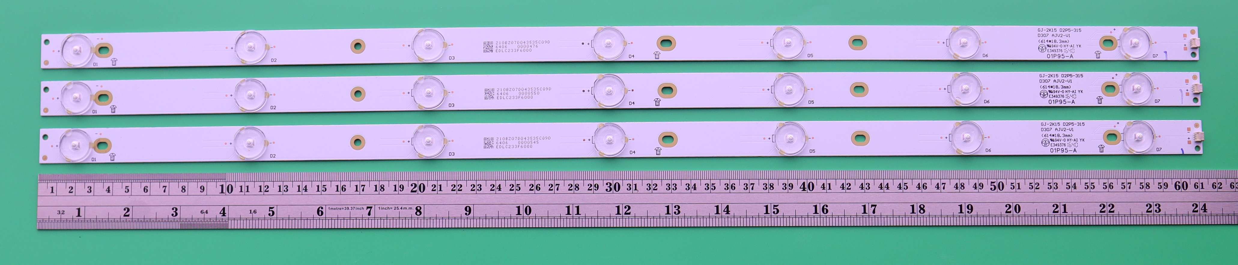 J-2K15 D2P5-315 D307 จอ TPT315B5-AN02.S 7 LED X 3 แถวละ 7หลอด