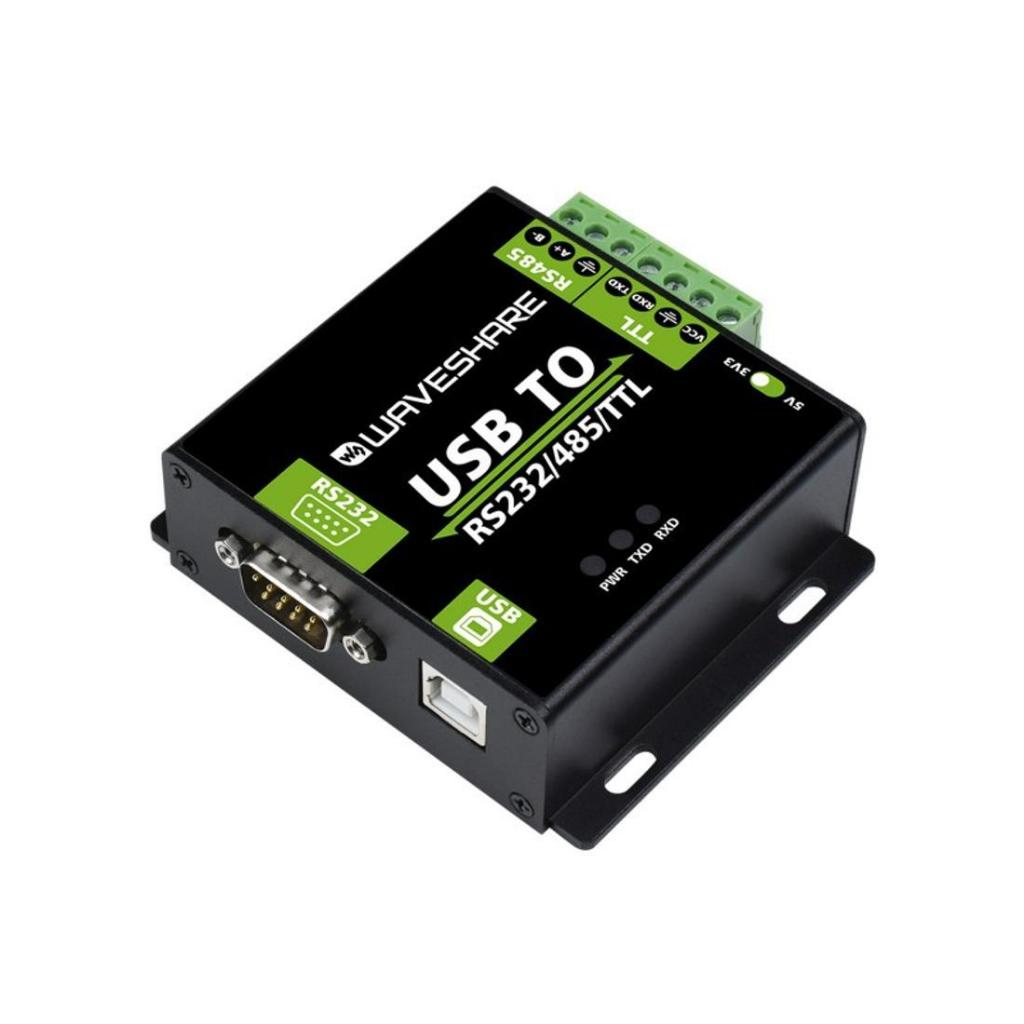 ตัวแปลงสัญญาณ ยี่ห้อ Waveshare FT232RL/CH343G USB to RS232/485/TTL Interface Converter Industrial Isolation