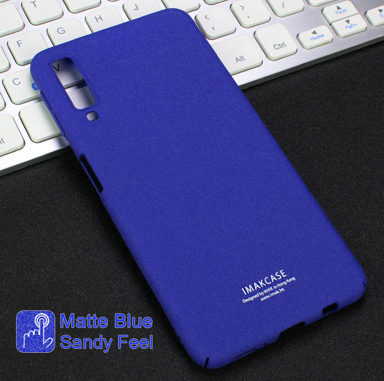 เคส Samsung Galaxy A7 (2018) A750 #เคสฝาหลัง IMAK มีแหวนสวมนิ้ว Ring Holder Kickstand + ฟิล์มกันรอยหน้าจอ