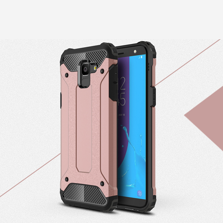 เคส Samsung Galaxy J6 (2018) #เคสฝาหลังเกราะป้องกัน ไฮบริด พลาสติก+TPU