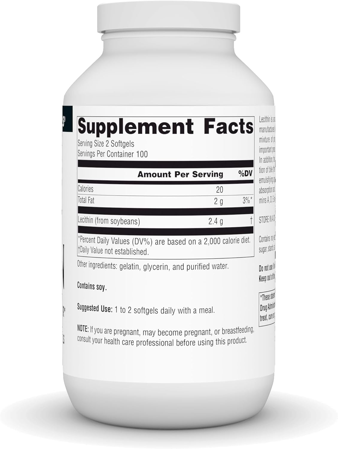 Source Naturals® Lecithin 1,200mg 200 Softgels เลซิทิน เลซิตินจากถั่วเหลือง